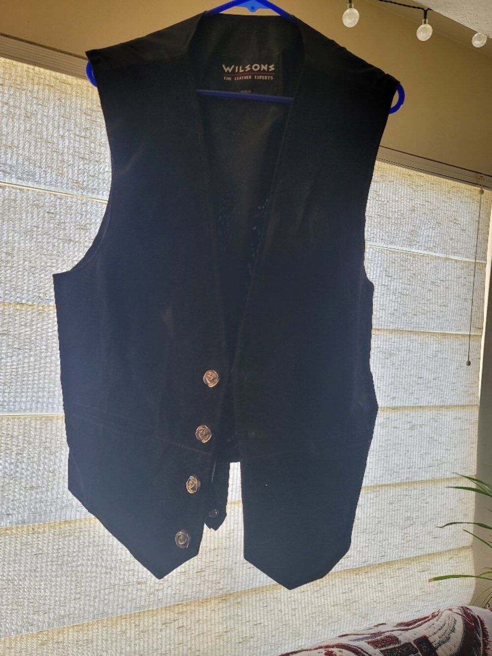 Suede leather vest